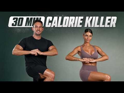 30 Min Calorie Killer HIIT Workout - Full Body Fat Burning Cardio at Home (No Equipment)