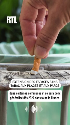 Interdiction de fumer sur plages et parcs en France