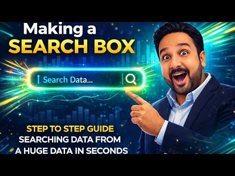 How to Create a Search Box 🔍 in Excel (Like Google) - Step by Step Interactive Guide
