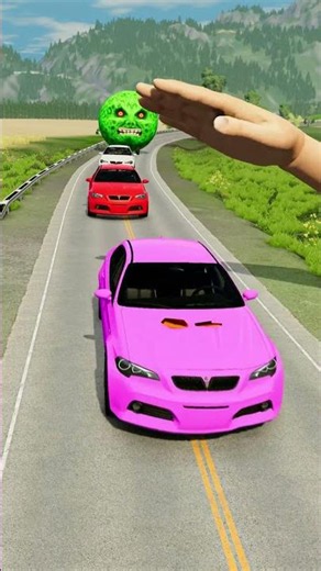 Big & Small Cars vs Giant Hand Slap - BeamNG.Drive