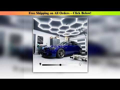 LED Hexagon Lights Garage Lamps Lighting 6000-6500kTube Ceiling Lights LED Lighting Plastic Safety