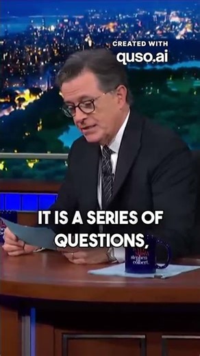 The Colbert Questionnaire Begins! 📝