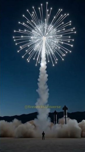 Mssive Rocket Firework launch Show at Night #viral #viralvideo #fire