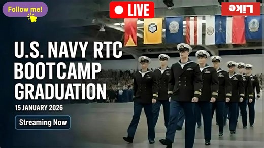🎓⚓ Stream Live U.S. Navy RTC Boot Camp Graduation — January 15, 2026 ⚓🎓 Today, we proudly celebrate the newest Sailors of the United States Navy as Training Group 6 officially graduates from Recruit Training Command (RTC). This milestone marks the beginning of their journey in service to our nation, built on discipline, teamwork, and honor. 🇺🇸 Can’t be here in person? No worries! 📺 Watch the entire graduation LIVE and be part of this unforgettable moment—no matter where you are. Join family