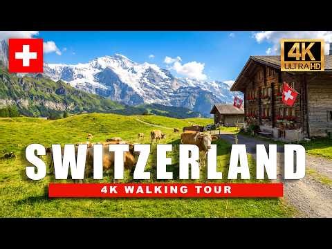 4K Swiss Village Tour - Grindelwald Switzerland - Most Beautiful Villages in Switzerland