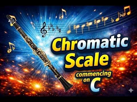 Chromatic Scale Commencing on C - 2 Octaves Clarinet | 66 BPM Practice Track | AMEB Grade 2