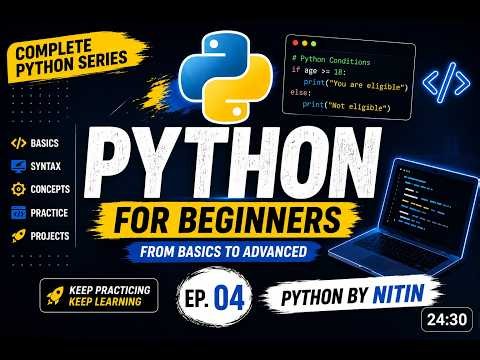 python for Beginners from basic to Advance || python series || part 4.