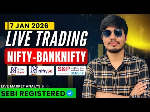 ♦️Nifty & Bank Nifty Live Analysis Today | 7th Jan 2026 | Intraday Market Outlook, Key Levels- Live