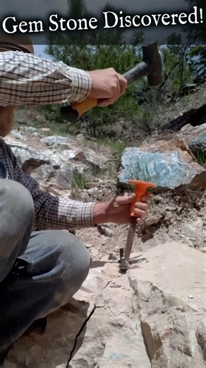 Breaking a Rock to Discover a Beautiful Gemstone!