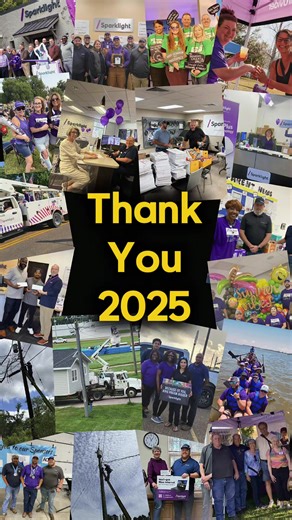 That’s a wrap on 2025! 🎬 From game nights to video chats, thanks for letting us keep you connected - here’s to a faster, stronger connection in 2026! #alwaysworkingforyou #sparklightcares #goodbye2025