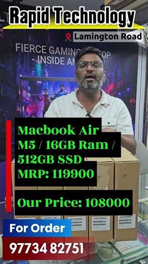 Apple MacBook Air M5 (16GB RAM, 512GB SSD) – Ultimate Performance in Ultra Slim Design! 🔥
