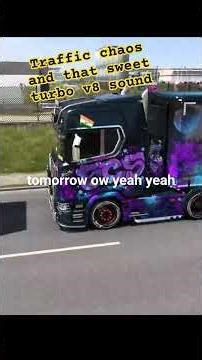👑 INSANE V8 Dual Turbo Truck Sound in Traffic 🚛 | Euro Truck Simulator 2 Sweet V8 Engine🔥👉