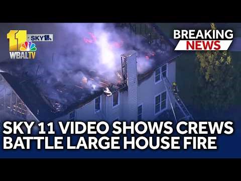 Crews battle large house fire in Millersville