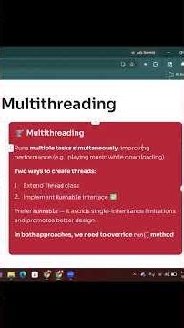 Multithreading in Java Explained in 1 min🔥 | Java Interview Questions #java #javainterview #coding