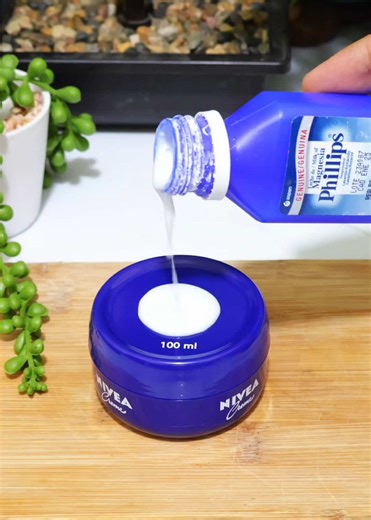 Nivea y leche de magnesia: piel de porcelana