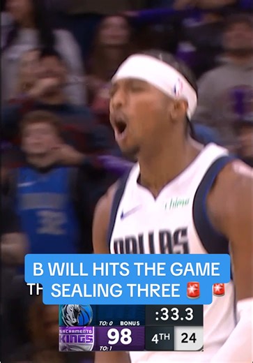 B WILL Seals Mavericks Win with Clutch Three-Point Shot