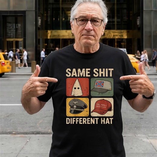 🚨 Robert De Niro has become the epitome of a nutcase who's done too much drugs during his lifetime.He doesn't even know who Robert De Niro is anymore.This is what years of TDS and Hollywood isolation do to a man.-- Once a legendary actor, now a bitter multimillionaire hiding behind 12-foot walls while scolding regular Americans.-- His history rewrites on Democrats and the KKK collapse under basic facts.-- The unhinged rants feel AI-generated because the real version barely holds together.How do