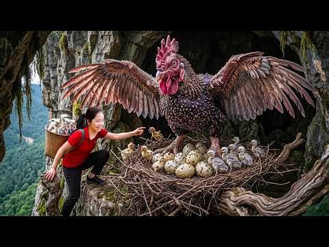 LIVESTREAM – Harvesting Wild Chicken, Wild Ducks, Fresh Eggs | Rescuing Chicks from a Giant Python