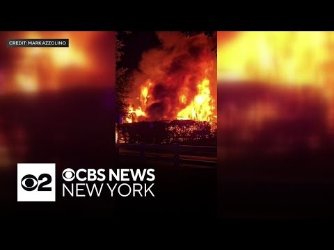 New Jersey home catches fire after tree falls during storm