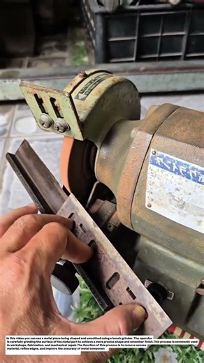 Precision Metal Grinding Process with Bench Grinder | Workshop Technique.