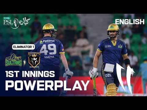 1st Innings Powerplay | Multan vs Hyderabad | English | Eliminator 1 | Match 42 | PSL 11 | MZB1K