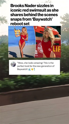 Brooks Nader sizzles in iconic red swimsuit as she shares behind the scenes #entertainment