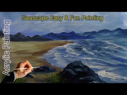 Paint a Beautiful Beach Scene | Easy Acrylic Painting Tutorial