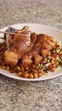 Curried Pork Chops with Roasted Chickpea Salad