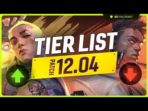 VALORANT AGENT TIER LIST for PATCH 12.04! - The BEST AGENTS on EVERY Map!