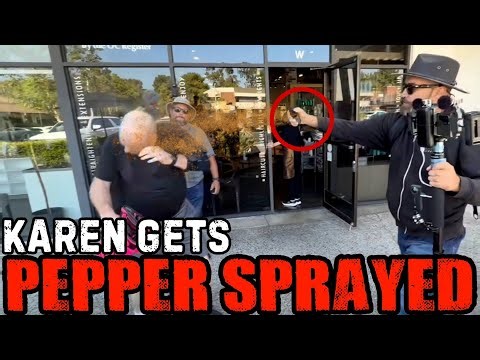 TOP 10 BEST KARENS GETTING PEPPER SPRAYED MOMENTS | First amendment Audit