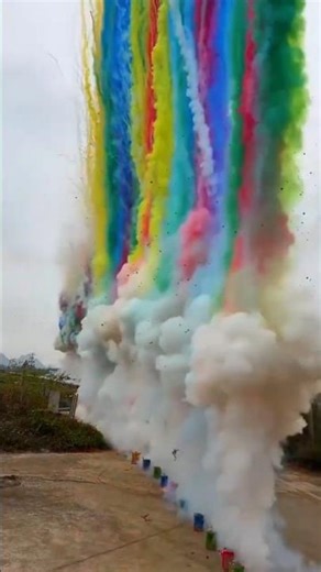 Rainbow Fireworks Explosion 🌈💥 Insane Color Blast Street Show | Satisfying Shot #shorts