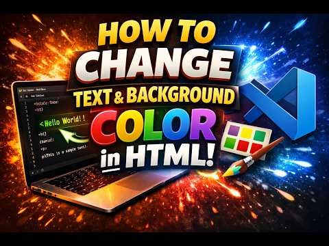 How to change text color and body background in HTML using VSCODE Editor