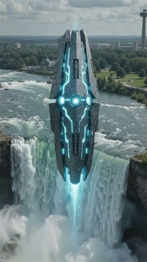 Alien Beacon Rises Above Niagara Falls