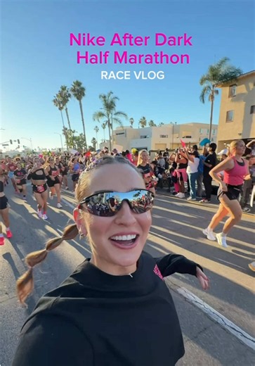 getting to run the Nike After Dark Tour in LA alongside 12,000 other women this weekend was something i will truly never forget. 🥲 i finished with a final time of 2:13 and im really happy with how it went. i do love setting goals and pushing myself extra hard, but this was the perfect race to run with no goal in mind and just truly soak it all in and do my best. the crowds were INCREDIBLE and the views were just insane. a couple of those hills really killed me 😮‍💨 I trained for this race usin