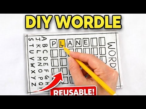 How to Make a Reusable Wordle Game at Home | Easy DIY Paper Game Tutorial 