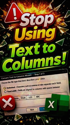 Stop Cleaning Data Manually! 🤯 TEXTSPLIT + TOROW Excel Trick