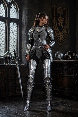 female knight women steel armor medieval costume cosplay LARP Joan of Arc | eBay