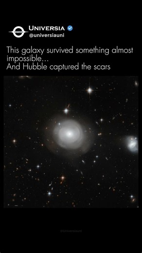 Hubble Captured the Scars of a Galaxy Collision