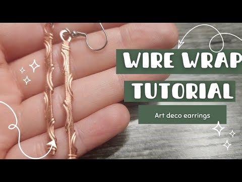 30 minute wire wrap project: art deco earrings tutorial 