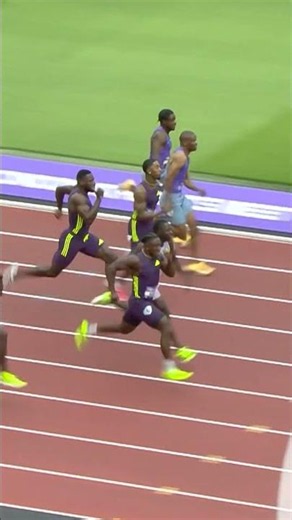 Kayinsola Ajayi with the STARE DOWN to win the men's 100m in 9.84 #DiamondLeague
