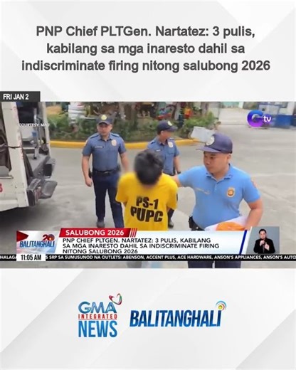 PNP Chief PLTGen. Nartatez: 3 pulis, kabilang sa mga inaresto dahil sa... | Balitanghali