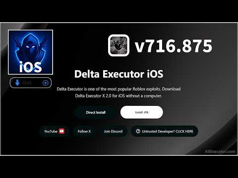 [New Update] Delta Executor Direct Install v716.875 | Roblox iOS Executor For iPhone & iPad (2026)