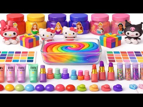 RAINBOW SLIME CHALLENGE❤️30 Minutes Satisfying Slime Mixing, with Makeup Glitters | Tana Slime ASMR