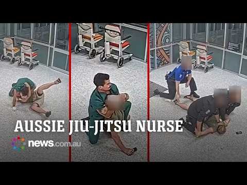Jiu-jitsu obsessed nurse takes down violent patient in a Brisbane hospital