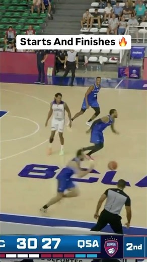 Steal to start, splash to finish 💦 #BasketballCL