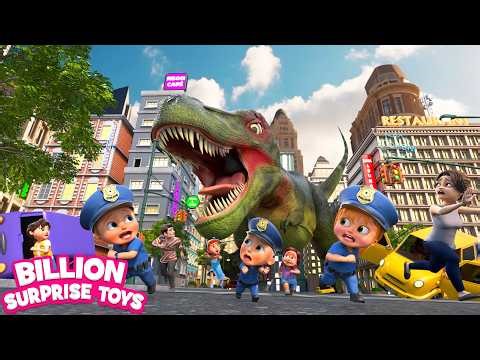 Dino Attack in the City🦖Police Save the Day | Kids Cartoon Police Stories