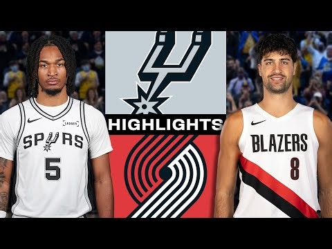 San Antonio Spurs vs Portland Trail Blazers FULL GAME HIGHLIGHTS