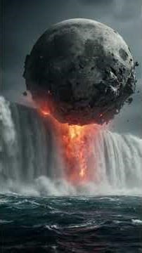 The Moon Breaks Apart Over Earth #astronomy #simulation