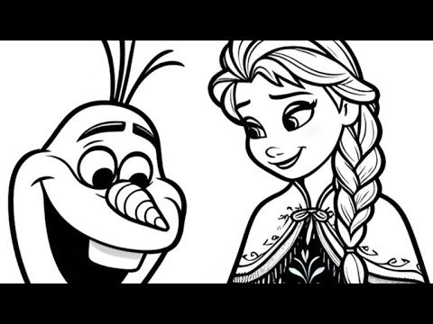 Anna Elsa Frozen Drawing Easy, Elsa Frozen Princess Drawing and Coloring, 47
