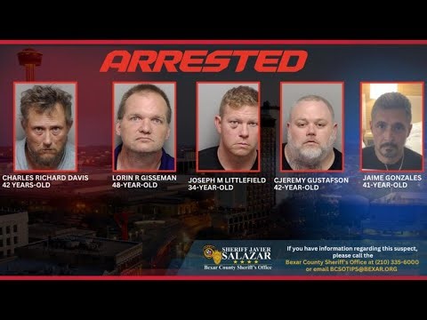 Five arrested in Bexar County undercover sting targeting alleged online predators